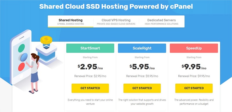 Planes de precios FastComet Cloud Hosting