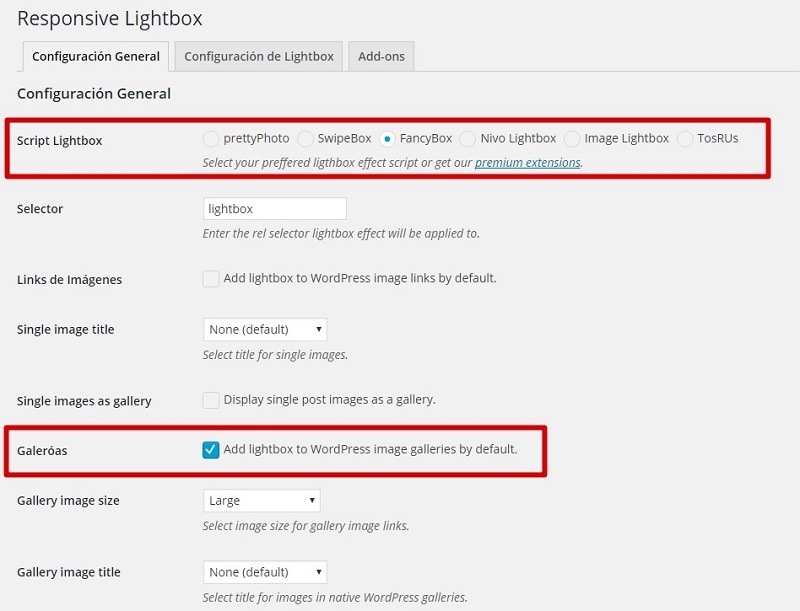 Responsive Lightbox WordPress