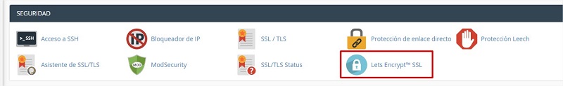 cPanel -lets encrypt