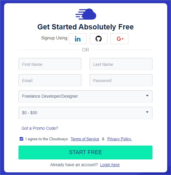 Cloudways trial