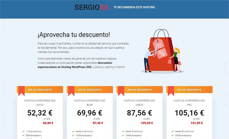 Planes de precios Hosting WordPress de Raiola Networks con descuento.