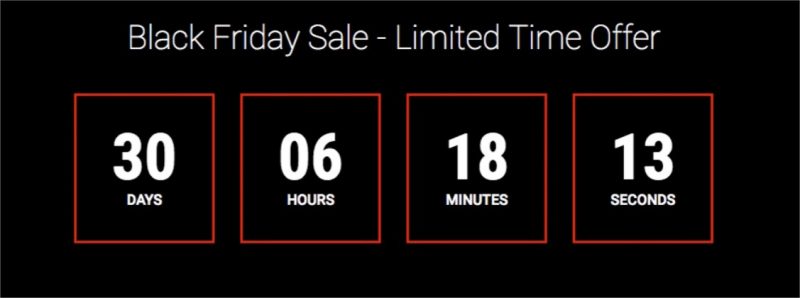 Countdown widget Elementor