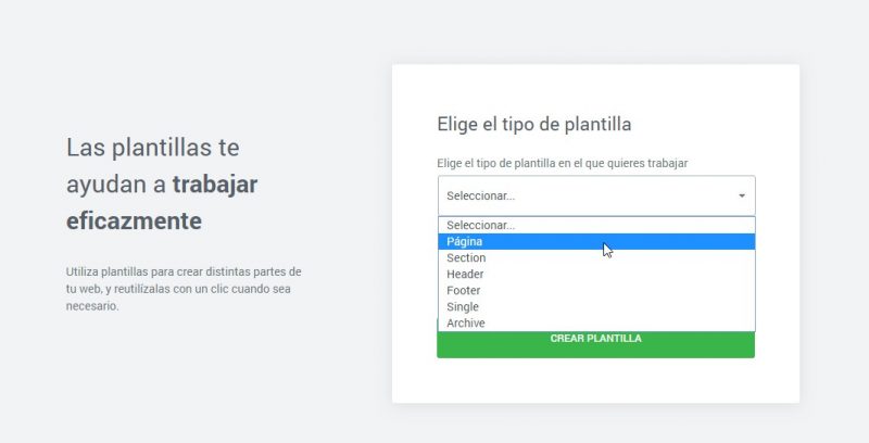 Crear plantilla con Elementor free