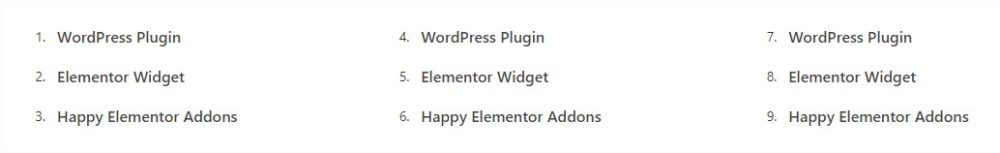 Elementor Feature List Widget Demo - HappyAddons