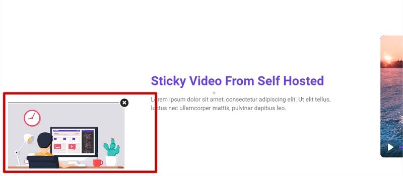 Elementor Sticky Video Widget HappyAddons