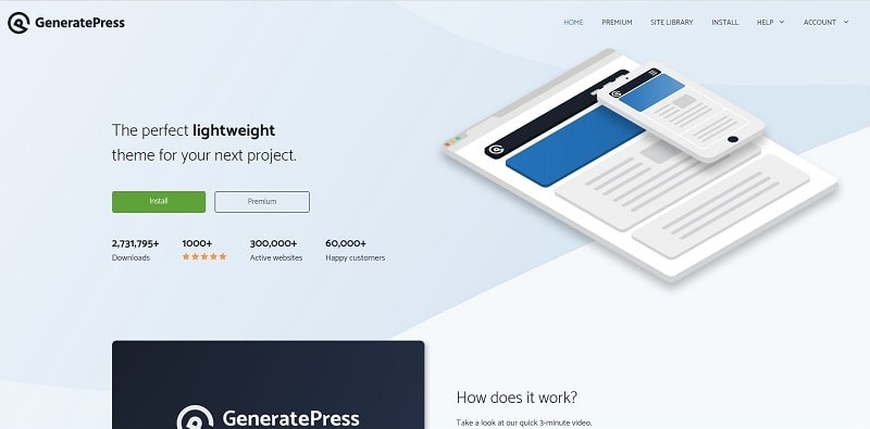 GeneratePress plantilla WordPress para seo