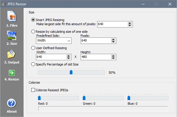 JPEG Resizer 2.1 programa para redimienasionar imágenes masivamente