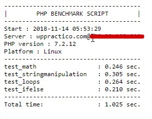 PHP Benchmark Script test FastComet Hosting