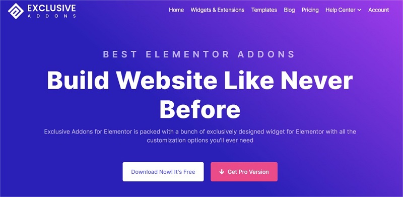 Plugin Exclusive Addons for Elementor