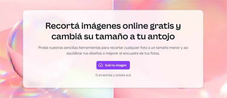 Recorta imágenes y fotos  con Canva