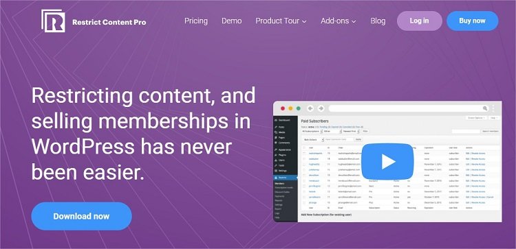 Restrict Content Pro WordPress Membership Plugin