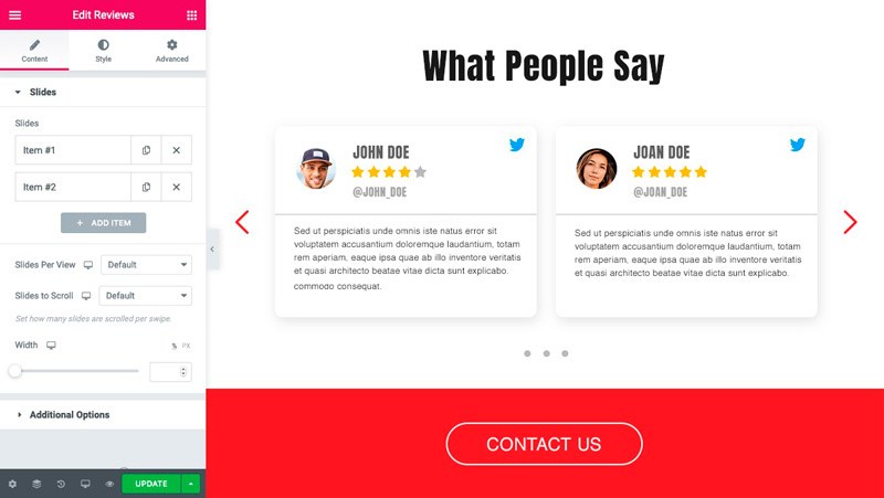 Reviews-widget-Elementor-Pro