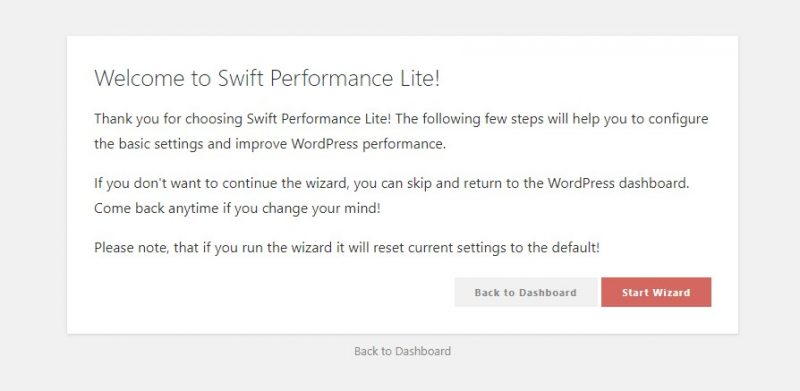 Swift Performance configuración 1