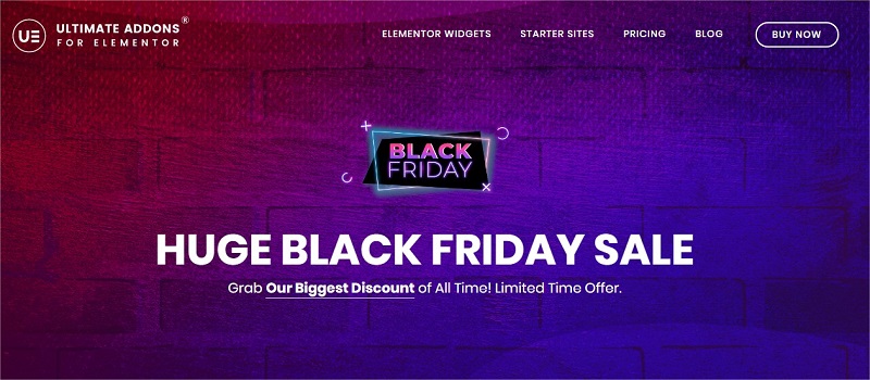 Ultimate Addons for Elementor black-friday