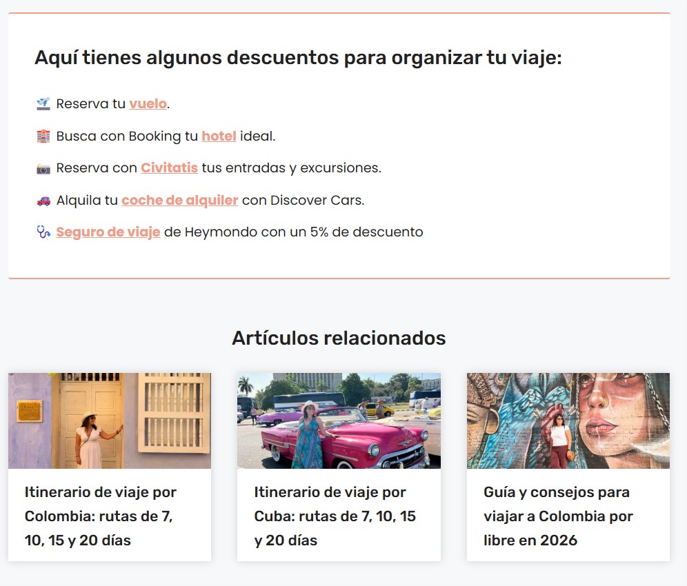 bloque de enlaces de afiliado con enlaces personalizados