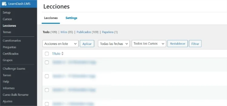 crear lecciones learndash