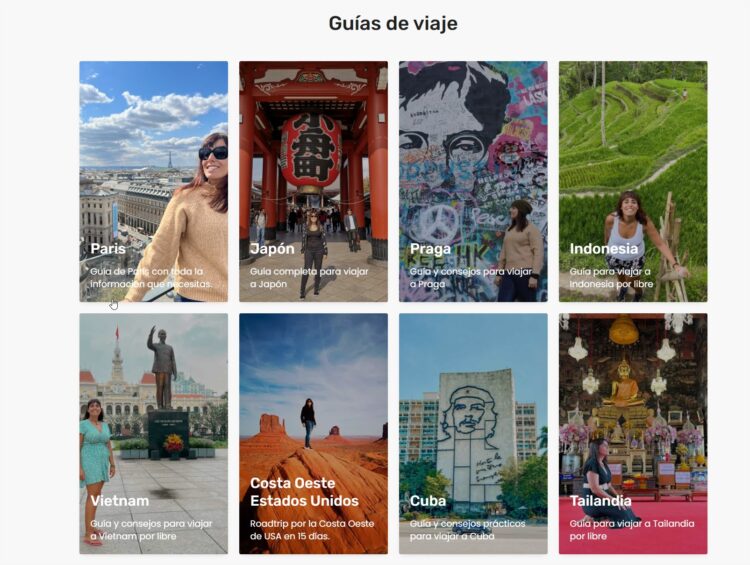 ejemplo portada blog de viajes