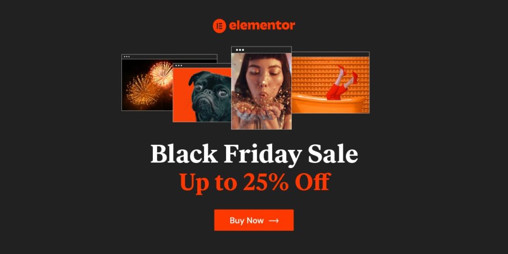 elementor black fryday cyber monday 2020