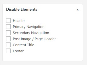 generatepress disable elements