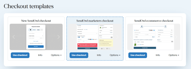 SendOwl checkout templates