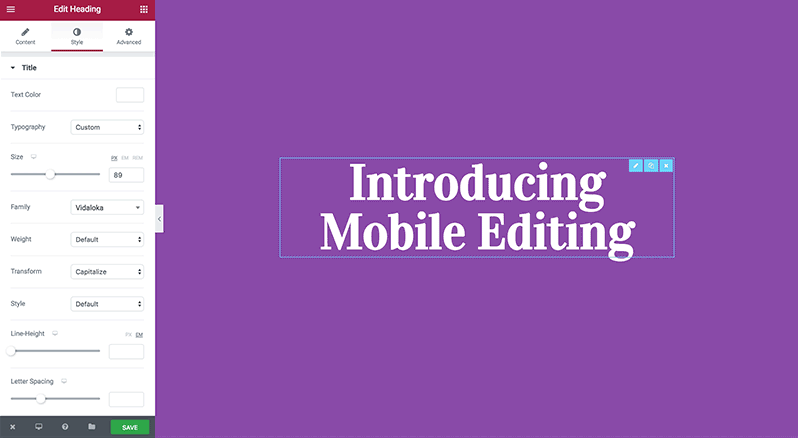 responsive design elementor