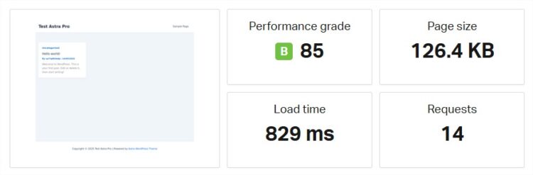 test velocidad de carga astra pro